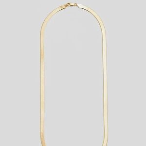 Loren Stewart 14K Yellow Gold Vermeil Herringbone Necklace